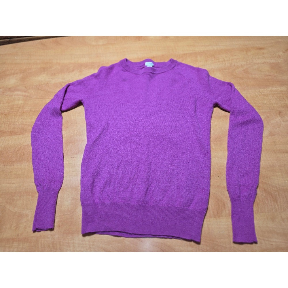 Halogen Cashmere Crewneck Sweater Pink/Purple Raglan Sleeve XS HA302922